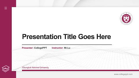 Chungbuk National University Thesis Proposal/Graduation Defense PPT Template