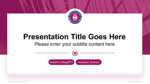 Jeonbuk National University National Scholarship Defense PPT Template