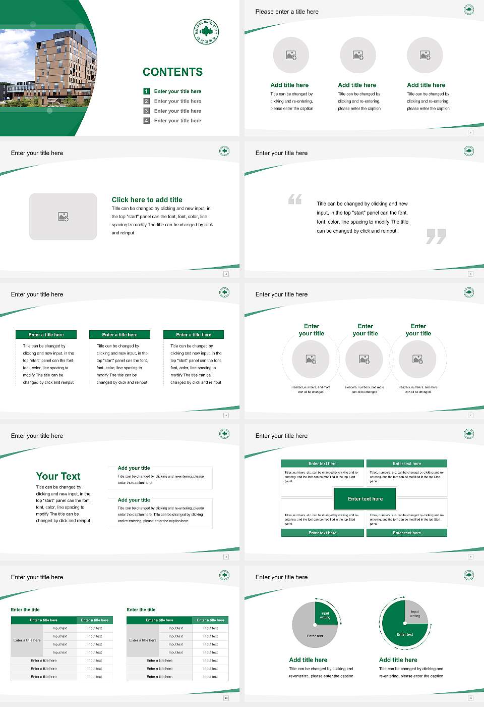 Daejeon University Course/Courseware Creation PPT Template16:9 ratio PPT effect preview image2