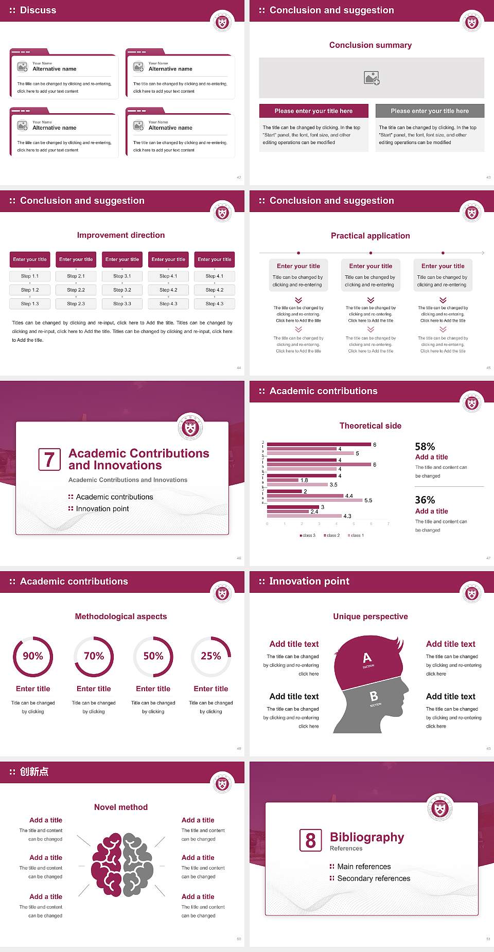 Chungbuk National University Graduation Thesis Defense PPT Template4:3 ratio PPT effect preview image6