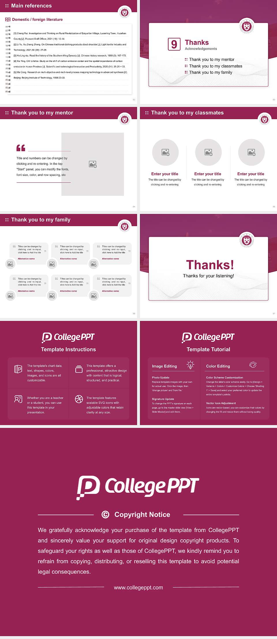Chungbuk National University Graduation Thesis Defense PPT Template4:3 ratio PPT effect preview image7
