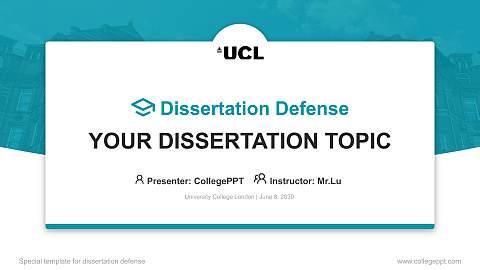 University College London Graduation Thesis Defense PPT Template