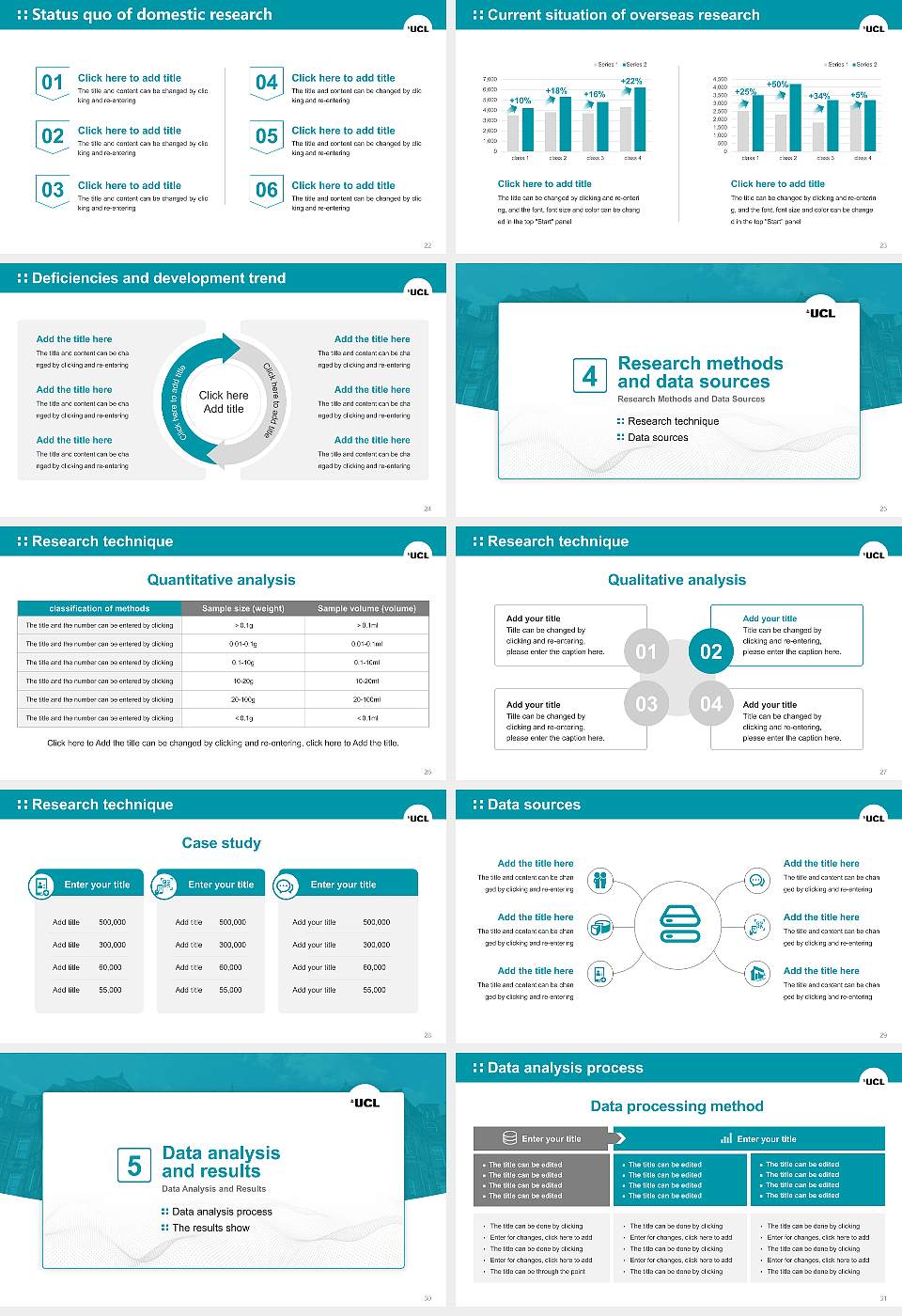 University College London Graduation Thesis Defense PPT Template16:9 ratio PPT effect preview image4