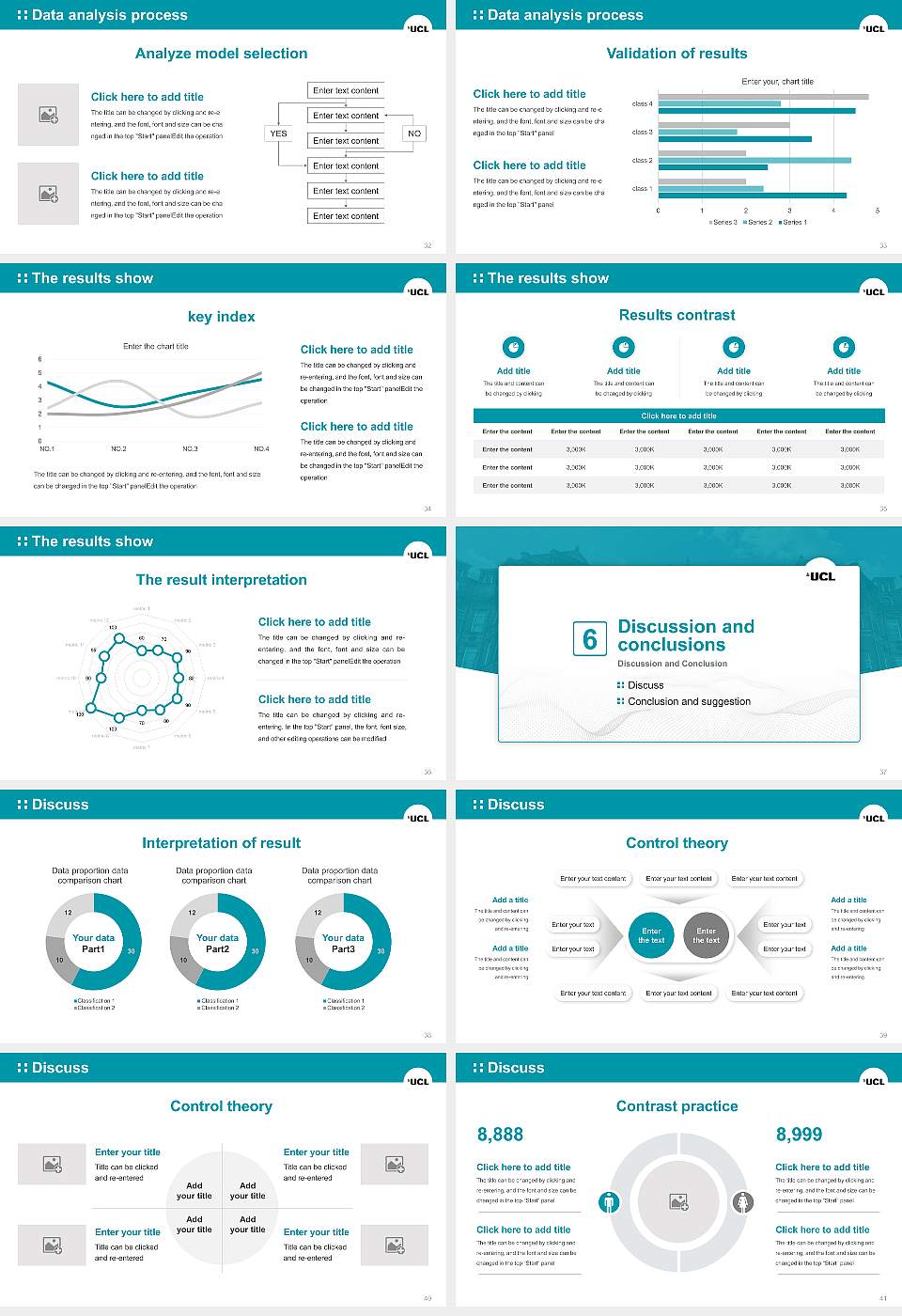 University College London Graduation Thesis Defense PPT Template16:9 ratio PPT effect preview image5
