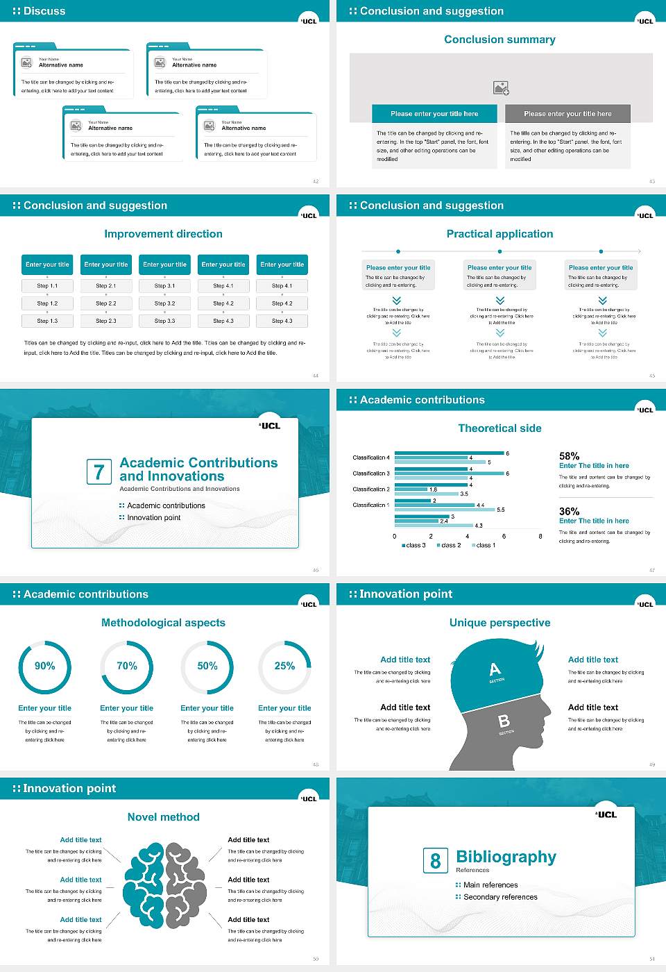 University College London Graduation Thesis Defense PPT Template16:9 ratio PPT effect preview image6