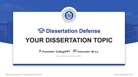 Hoseo University Graduation Thesis Defense PPT Template