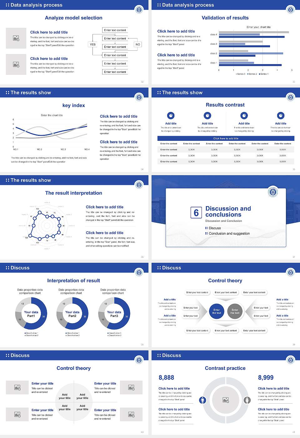 Hoseo University Graduation Thesis Defense PPT Template16:9 ratio PPT effect preview image5