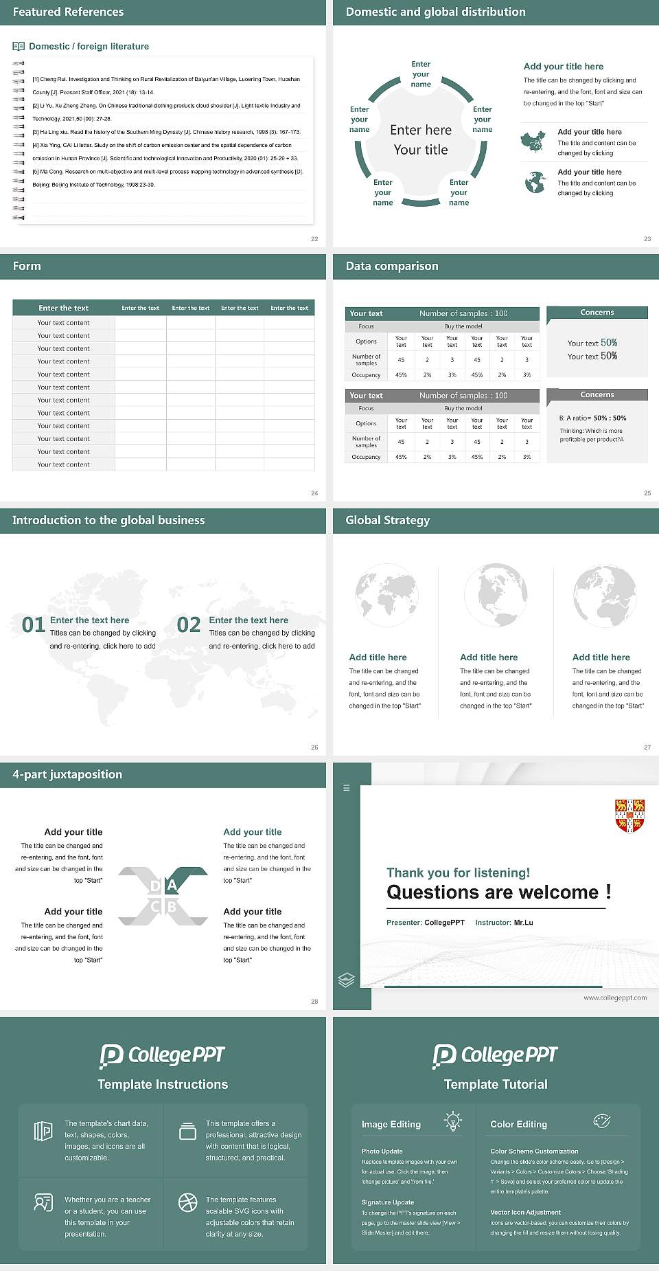 University of Cambridge Thesis Proposal/Graduation Defense PPT Template4:3 ratio PPT effect preview image4