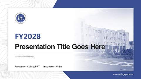 Jeju International University Academic Presentation/Research Findings Report PPT Template