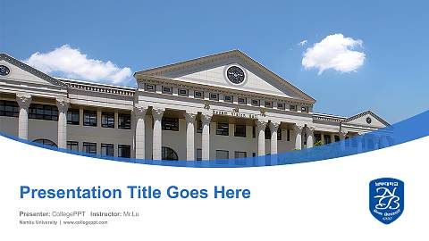 Nambu University Course/Courseware Creation PPT Template