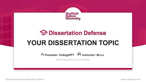 Sheffield Hallam University Graduation Thesis Defense PPT Template