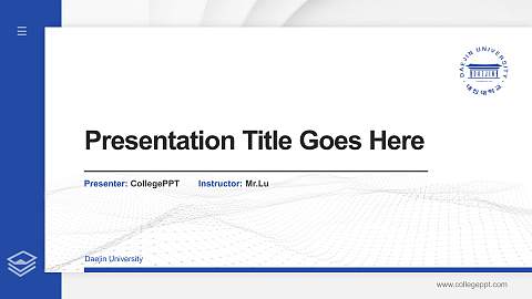 Daejin University Thesis Proposal/Graduation Defense PPT Template