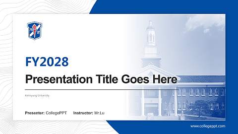 Keimyung University Academic Presentation/Research Findings Report PPT Template