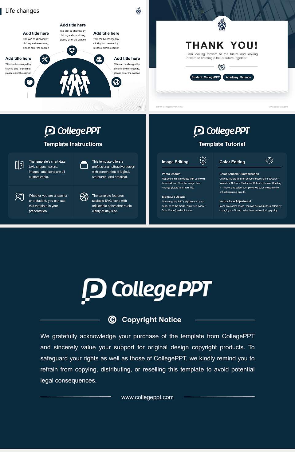 Cardiff Metropolitan University National Scholarship Defense PPT Template4:3 ratio PPT effect preview image4