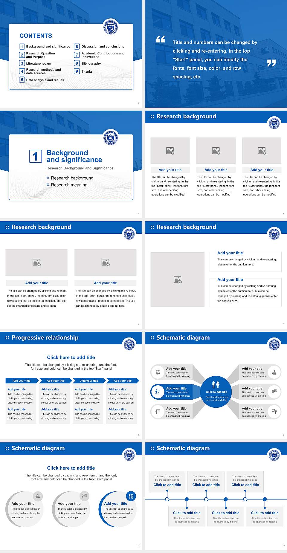 Semyung University Graduation Thesis Defense PPT Template4:3 ratio PPT effect preview image2