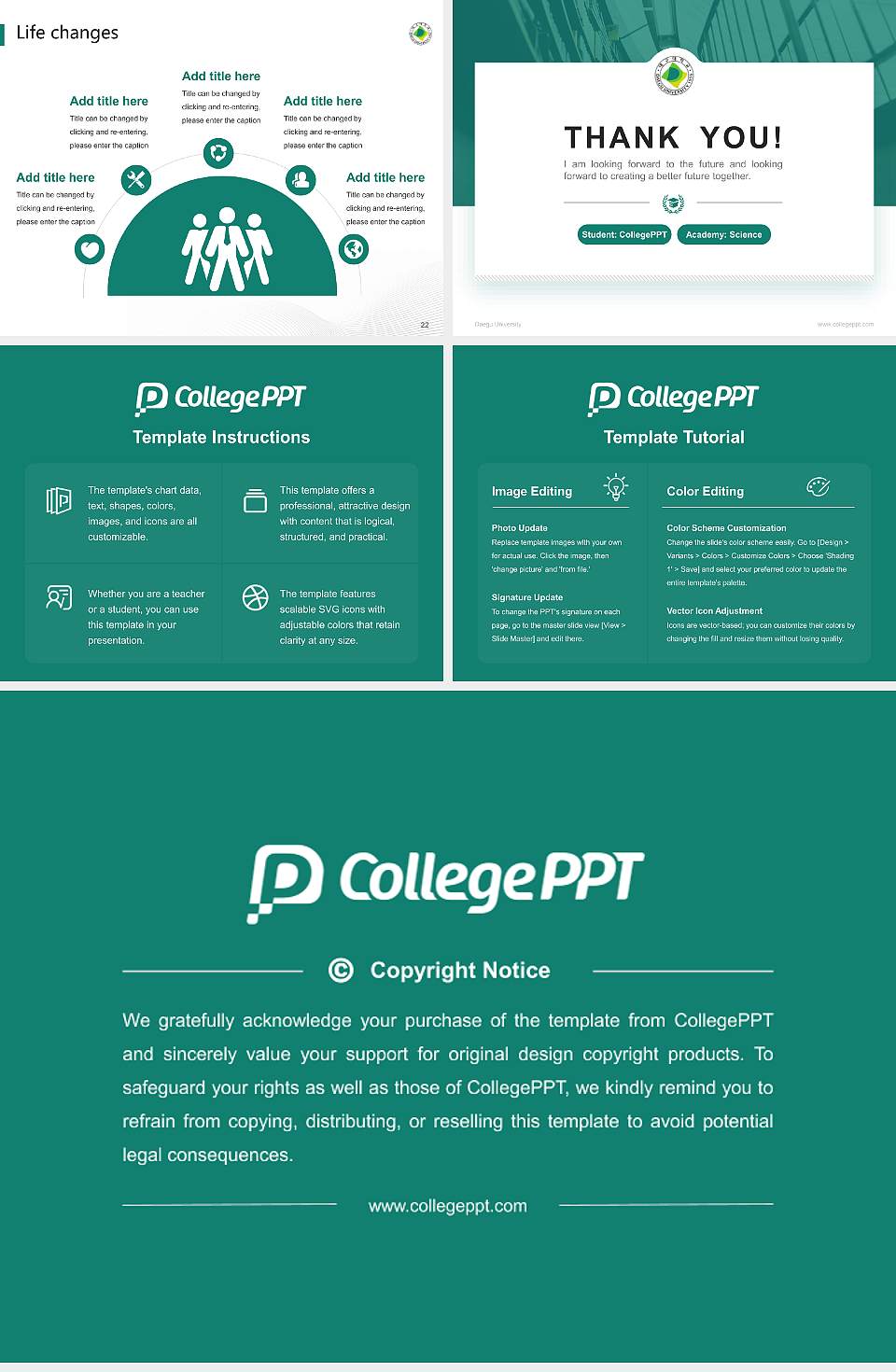 Daegu University National Scholarship Defense PPT Template4:3 ratio PPT effect preview image4