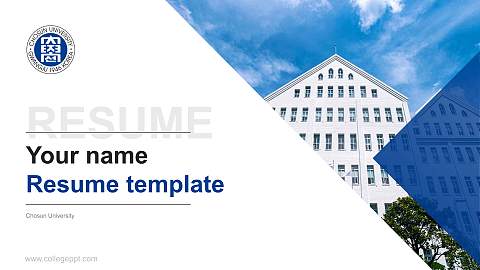 Chosun University Resume PPT Template