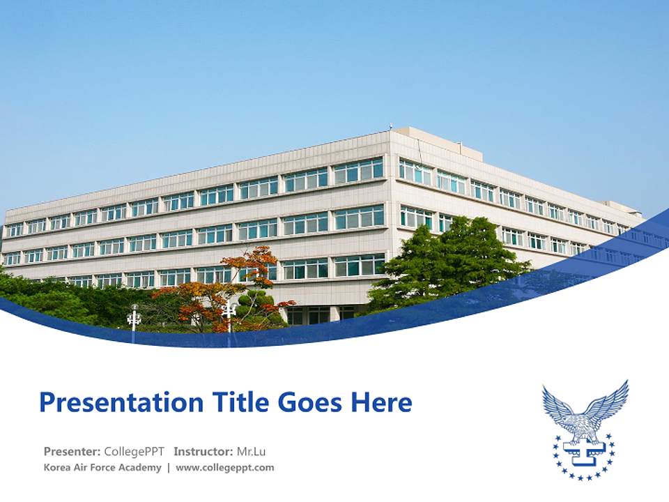 Korea Air Force Academy Course/Courseware Creation PPT Template4:3 ratio PPT effect preview image5