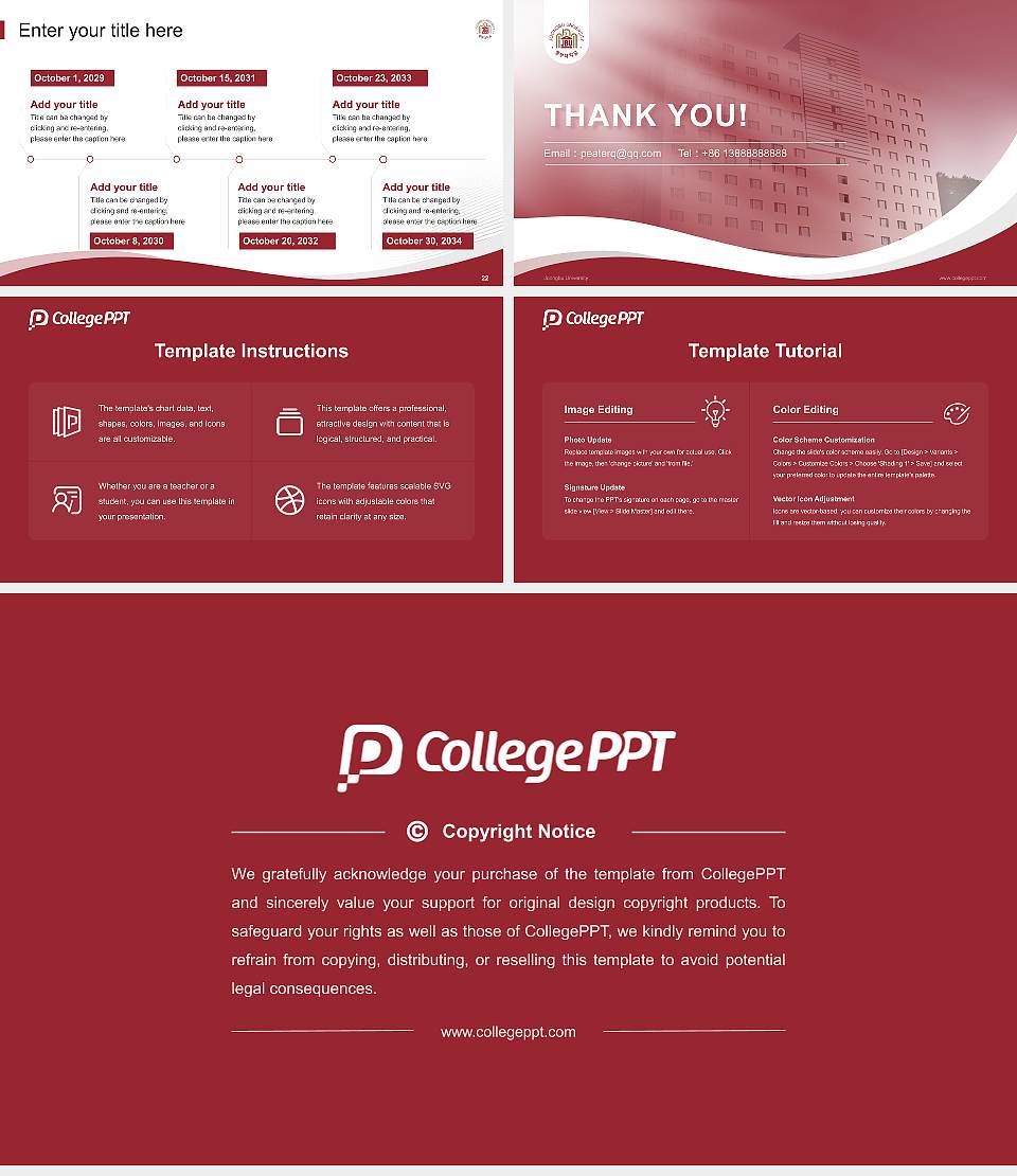 Joongbu University Lecture Sharing and Networking Event PPT Template16:9 ratio PPT effect preview image4