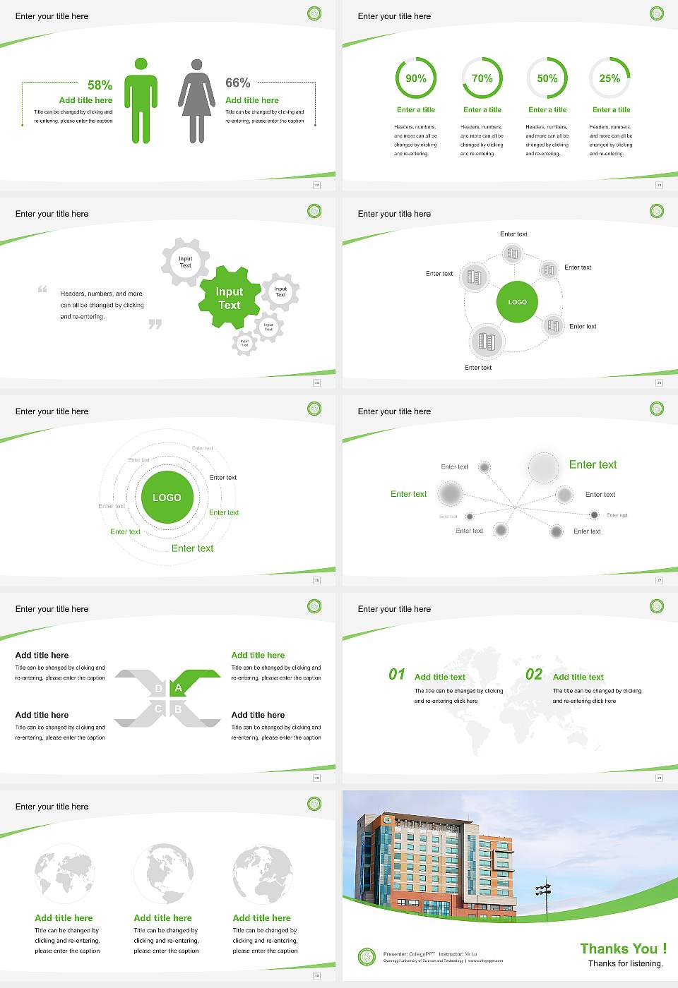 Gyeonggi University of Science and Technology Course/Courseware Creation PPT Template16:9 ratio PPT effect preview image4