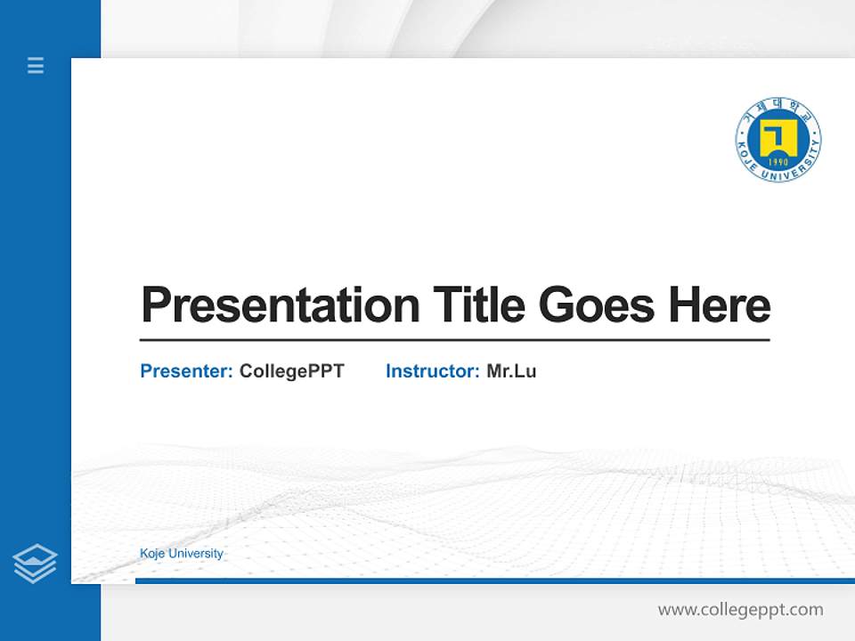 Koje University Thesis Proposal/Graduation Defense PPT Template4:3 ratio PPT effect preview image5