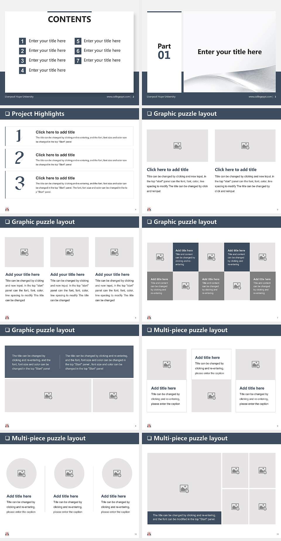 Liverpool Hope University General Purpose PPT Template4:3 ratio PPT effect preview image2