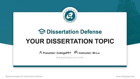 Dong Seoul College Graduation Thesis Defense PPT Template