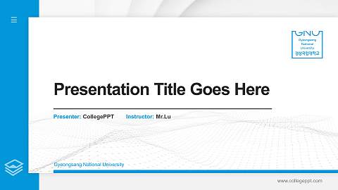 Gyeongsang National University Thesis Proposal/Graduation Defense PPT Template