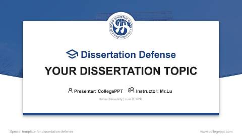 Hansei University Graduation Thesis Defense PPT Template