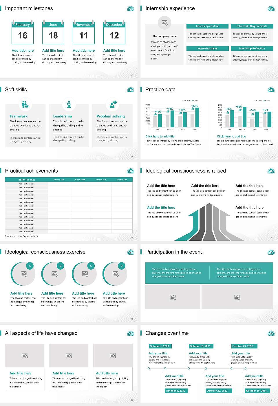 Mokpo National University National Scholarship Defense PPT Template16:9 ratio PPT effect preview image3