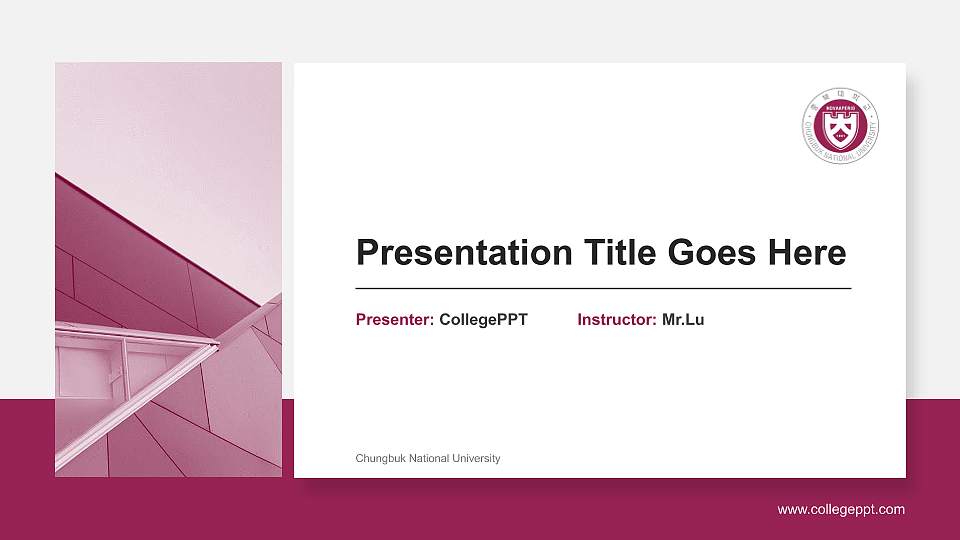 Chungbuk National University General Purpose PPT Template16:9 ratio PPT effect preview image