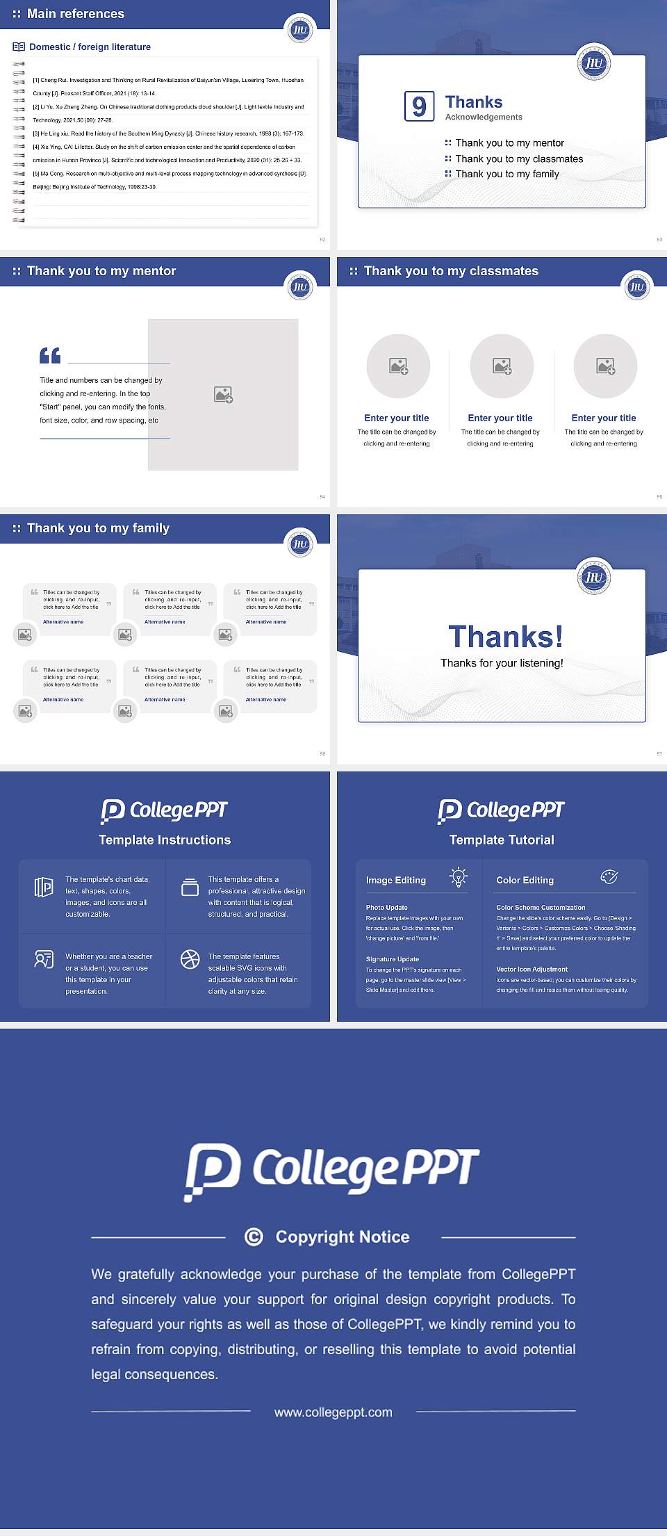 Jeju International University Graduation Thesis Defense PPT Template4:3 ratio PPT effect preview image7