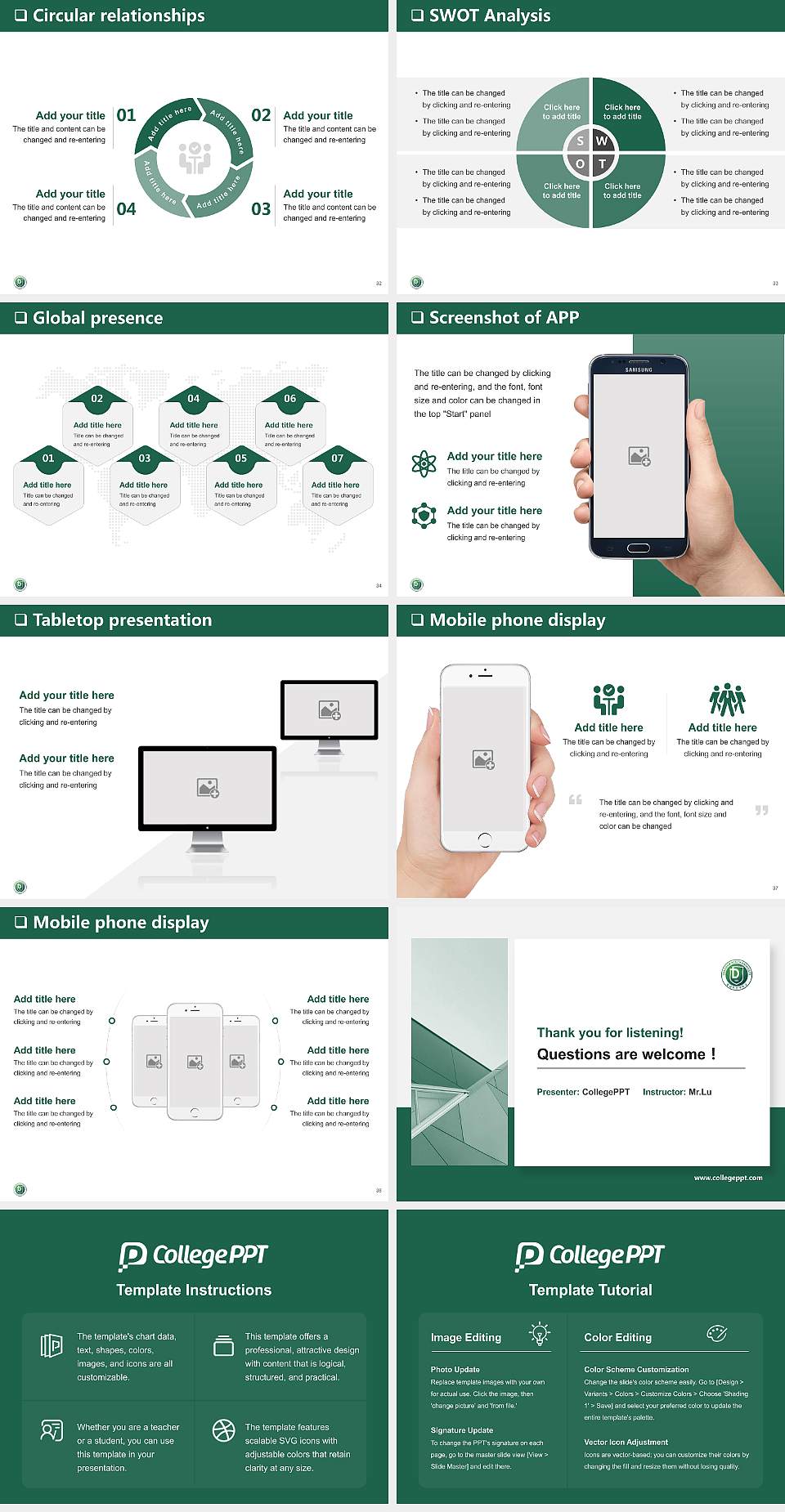 Dongnam Health University General Purpose PPT Template4:3 ratio PPT effect preview image5