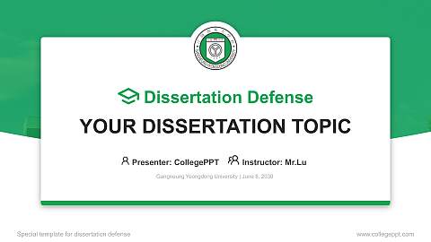 Gangneung Yeongdong University Graduation Thesis Defense PPT Template
