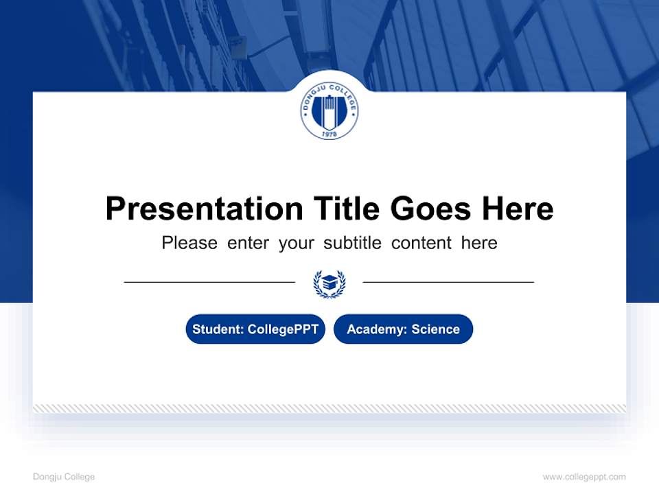 Dongju College National Scholarship Defense PPT Template4:3 ratio PPT effect preview image4