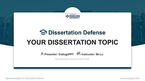 Plymouth Marjon University Graduation Thesis Defense PPT Template