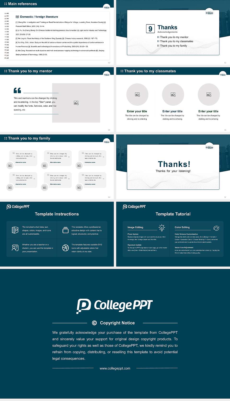 Plymouth Marjon University Graduation Thesis Defense PPT Template16:9 ratio PPT effect preview image7