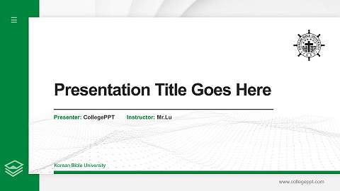 Korean Bible University Thesis Proposal/Graduation Defense PPT Template