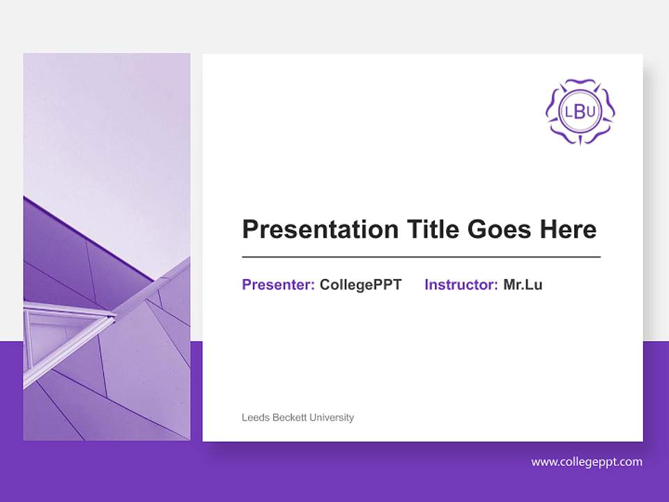 Leeds Beckett University General Purpose PPT Template4:3 ratio PPT effect preview image6