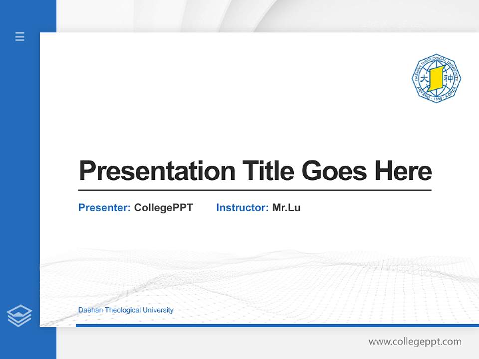 Daehan Theological University Thesis Proposal/Graduation Defense PPT Template4:3 ratio PPT effect preview image5