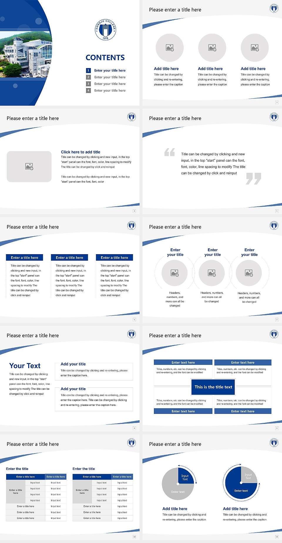 Dongju College Course/Courseware Creation PPT Template4:3 ratio PPT effect preview image2