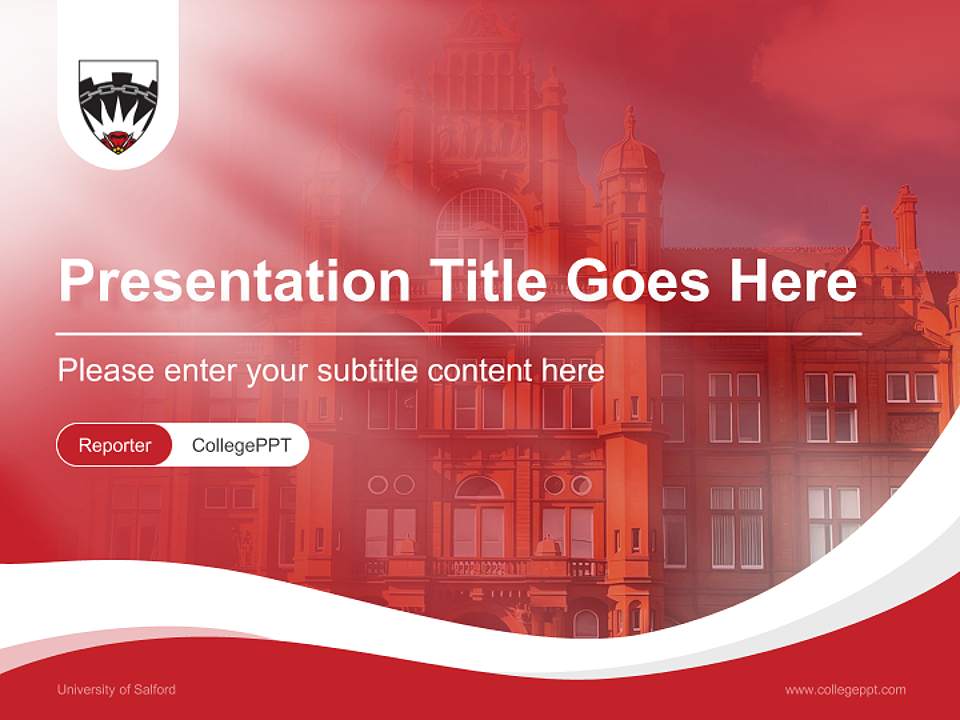 University of Salford Lecture Sharing and Networking Event PPT Template4:3 ratio PPT effect preview image4