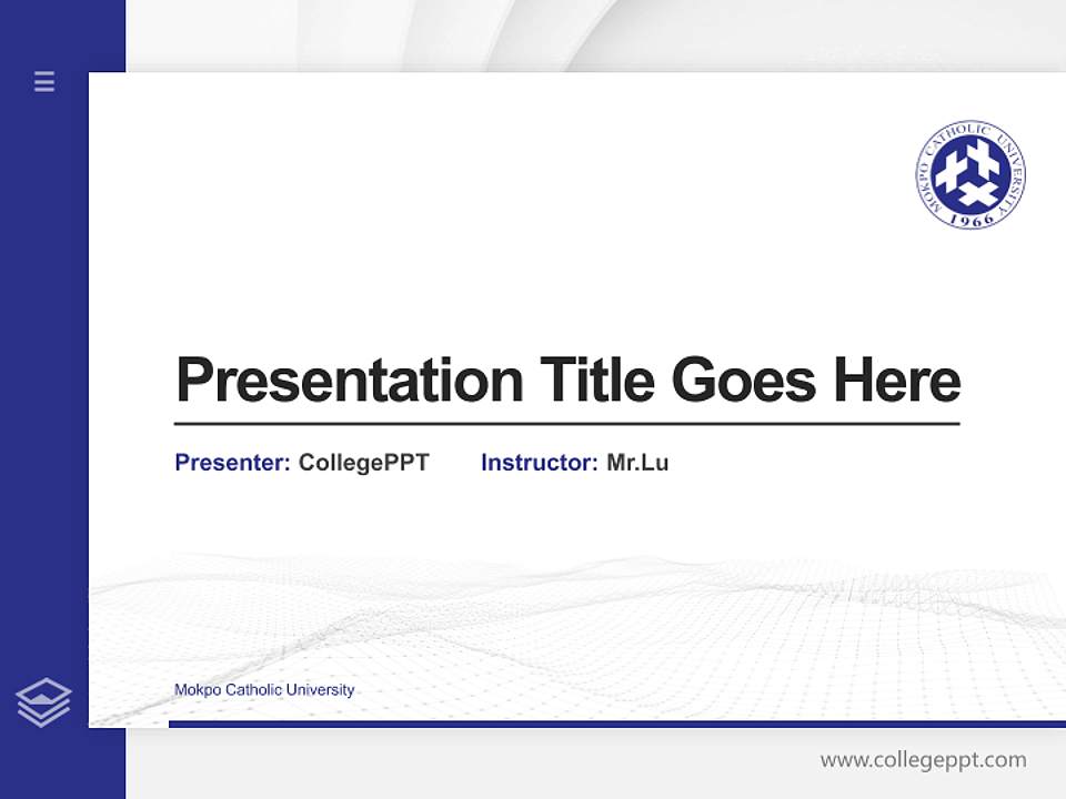 Mokpo Catholic University Thesis Proposal/Graduation Defense PPT Template4:3 ratio PPT effect preview image5