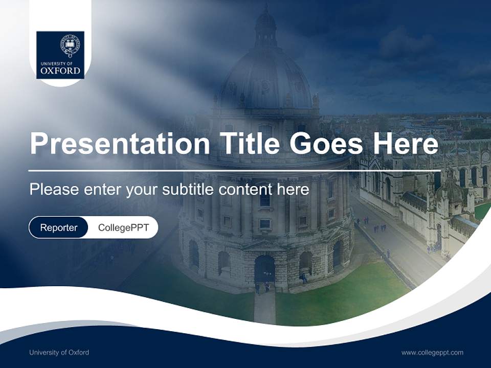 University of Oxford Lecture Sharing and Networking Event PPT Template4:3 ratio PPT effect preview image4
