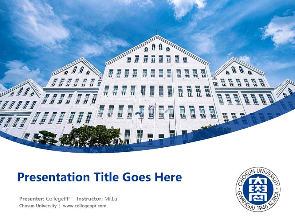 Chosun University Course/Courseware Creation PPT Template4:3 ratio PPT effect preview image5