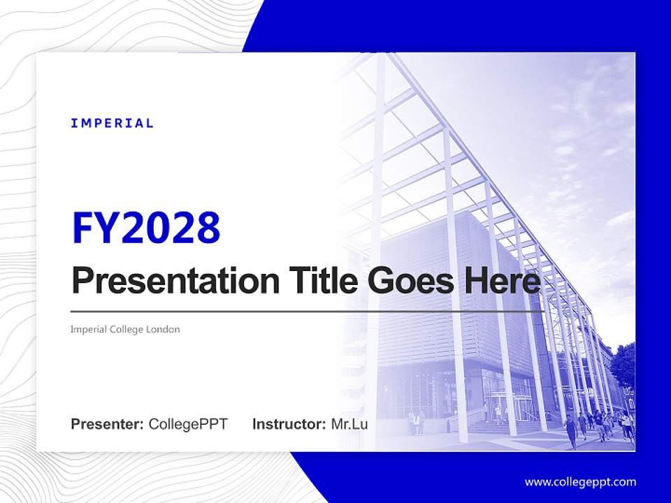 Imperial College London Academic Presentation/Research Findings Report PPT Template4:3 ratio PPT effect preview image5