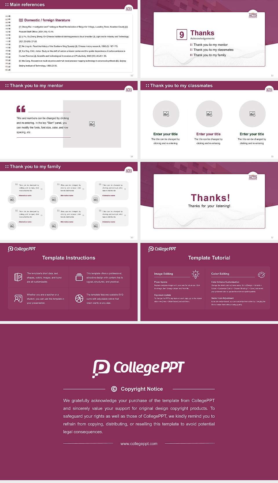Asia United Theological University Graduation Thesis Defense PPT Template16:9 ratio PPT effect preview image7