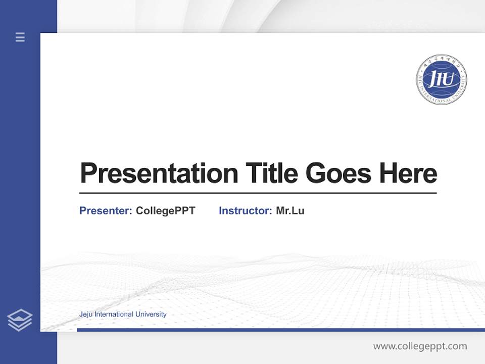 Jeju International University Thesis Proposal/Graduation Defense PPT Template4:3 ratio PPT effect preview image5