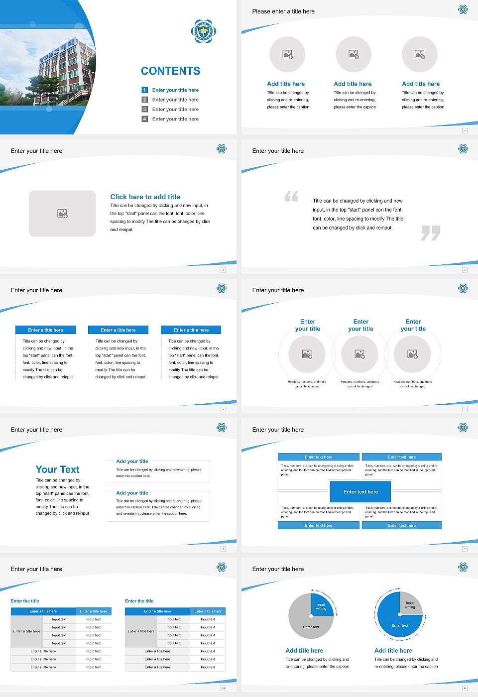 Gwangju Health University Course/Courseware Creation PPT Template16:9 ratio PPT effect preview image2