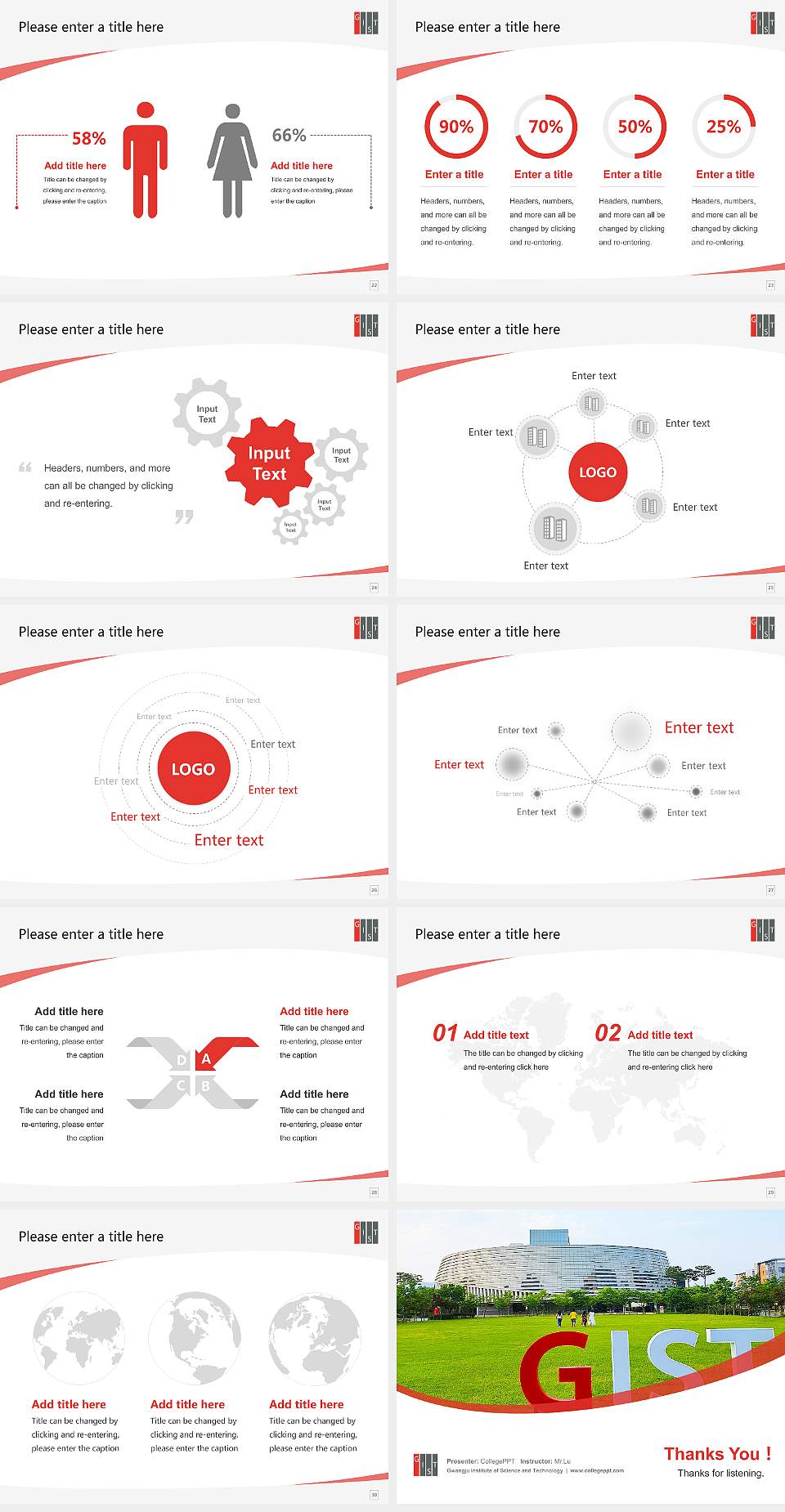 Gwangju Institute of Science and Technology Course/Courseware Creation PPT Template4:3 ratio PPT effect preview image4